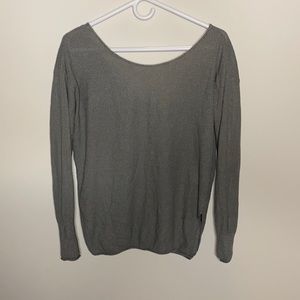 Gray Sweater Criss cross back